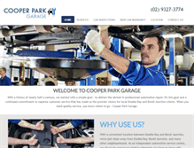 Tablet Screenshot of cooperparkgarage.com.au